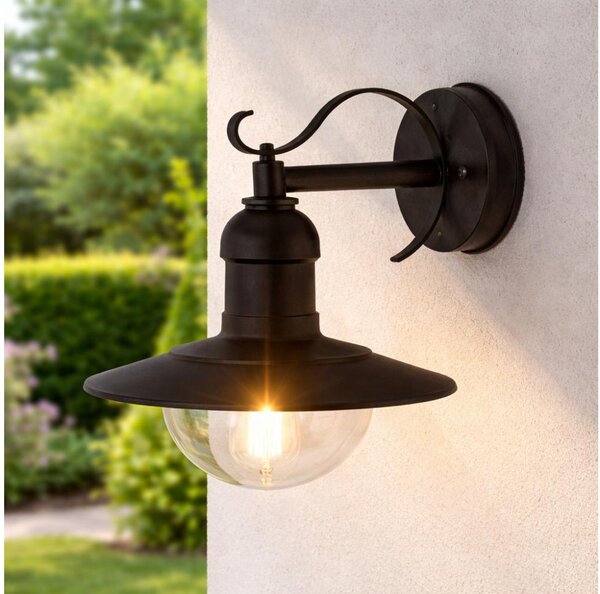 Brilagi - Lampada da parete esterna MOLDE 1xE27/60W/230V IP44 nera