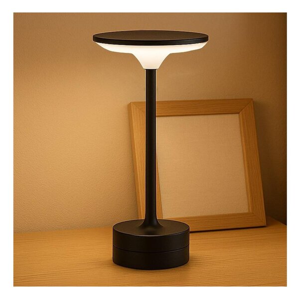 Lampada da tavolo ricaricabile a sfioramento a LED TAVOLO LED/2,5W/5V 2400 mAh 3000-6000K nera