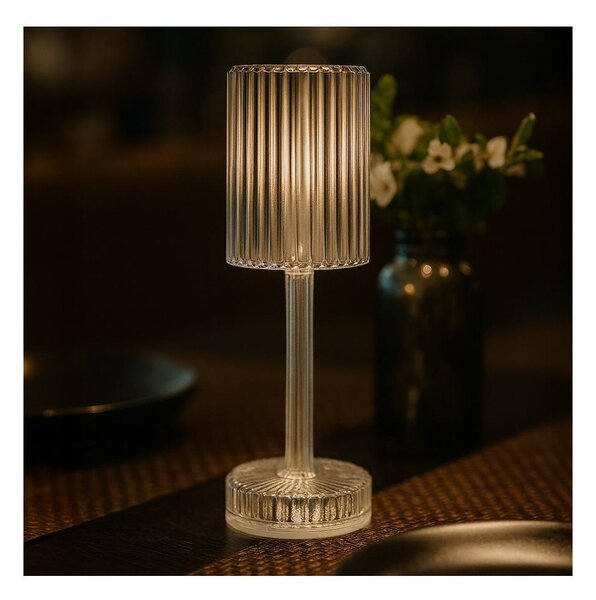 Lampada da tavolo LED ricaricabile a sfioramento SIMPLE LED/1W/5V 2400 mAh 3000-6000K trasparente