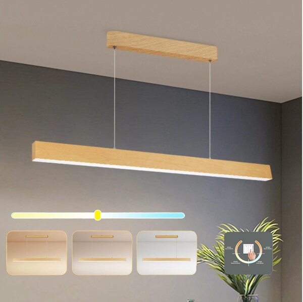 Brilagi - Lampada a sospensione su cavo LED SLEEKLINE LED/40W/230V 3000/4500/6000K effetto rovere