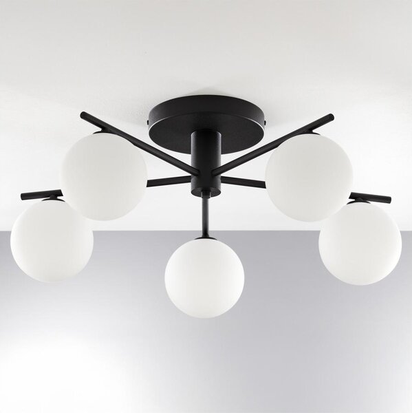 Jupiter 2049 - Lampadario a soffitto PRATO 5xG9/14W/230V nero/bianco