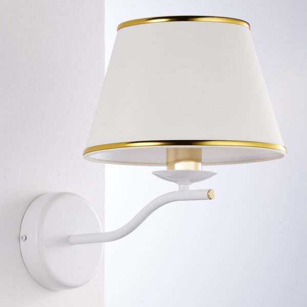 Jupiter 2086 - Lampada da parete SAMBA 1xE27/15W/230V bianco/oro