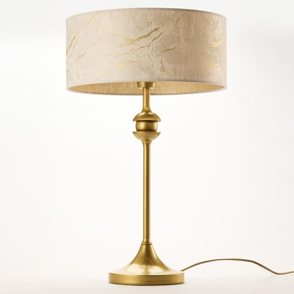 Jupiter 2112 - Lampada da tavolo KASZMIR 1xE27/15W/230V bianco/oro/effetto marmo