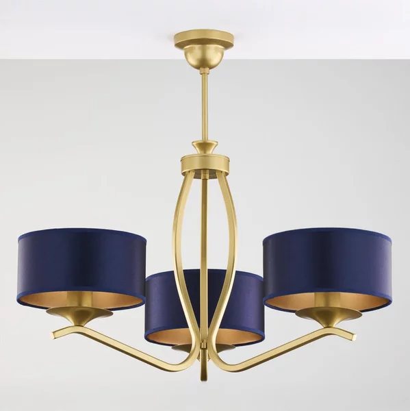Jupiter 2113 - Lampadario a stelo KASZMIR 3xE27/15W/230V blu/oro