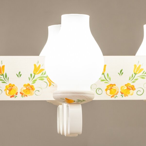 Brilagi - Lampadario a catena QUEEN 6xE14/40W/230V faggio/crema