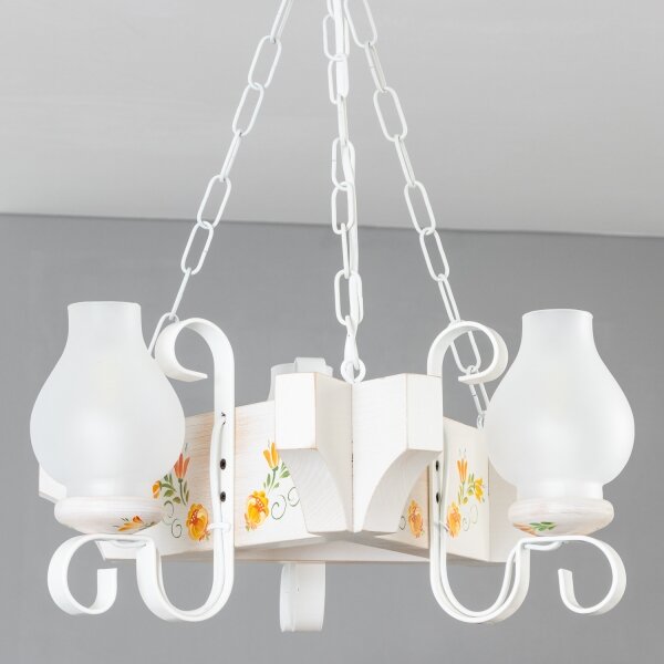 Brilagi - Lampadario a catena QUEEN 3xE14/40W/230V faggio/crema