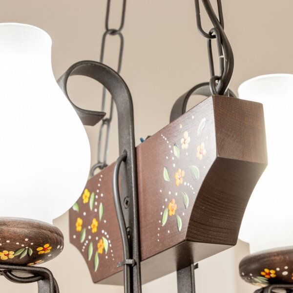 Brilagi - Lampadario a catena QUEEN 2xE14/40W/230V faggio/wengé
