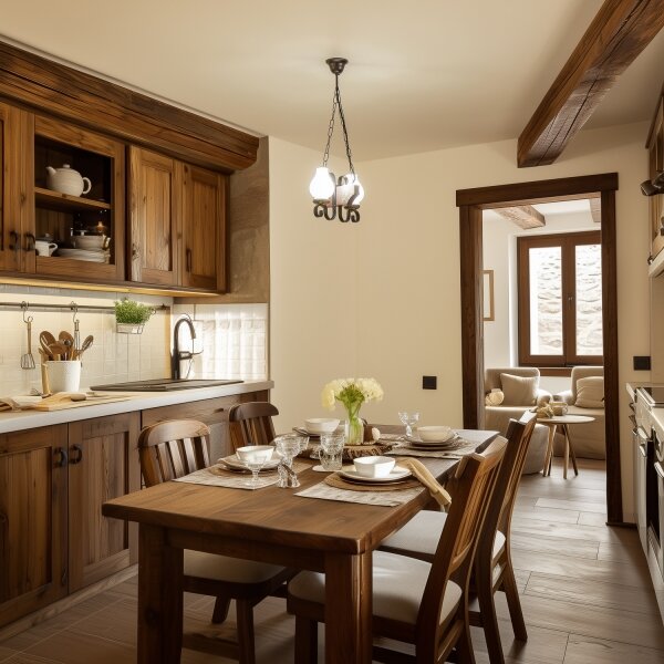 Brilagi - Lampadario a catena QUEEN 2xE14/40W/230V faggio/wengé