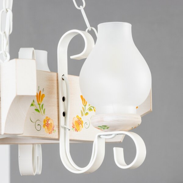 Brilagi - Lampadario a catena QUEEN 3xE14/40W/230V faggio/crema
