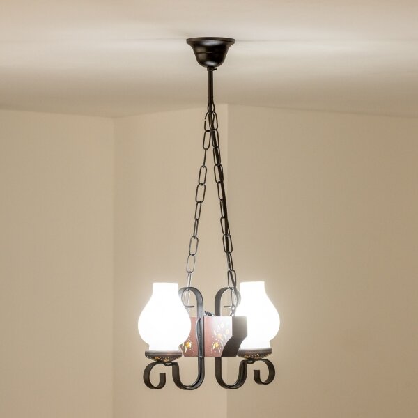 Brilagi - Lampadario a catena QUEEN 2xE14/40W/230V faggio/wengé