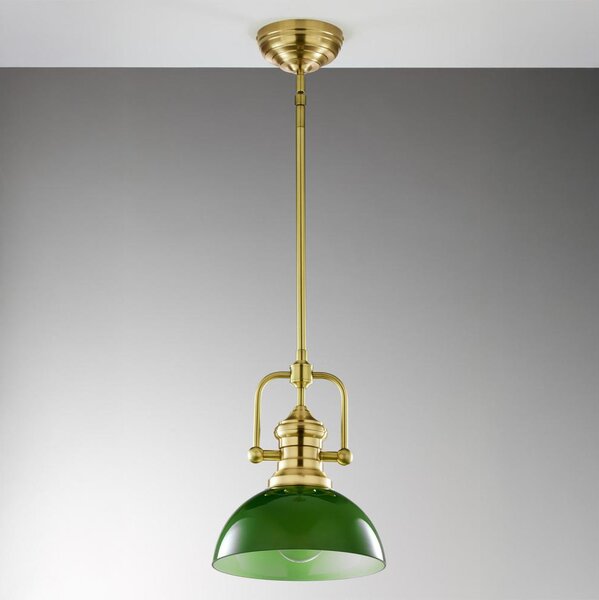 Jupiter 2073 - Lampada a sospensione su asta PLATINO 1xE27/15W/230V verde/oro