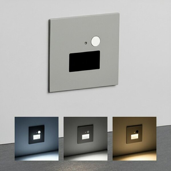 Brilagi - Lampada LED per scale con sensore JACK LED/3W/230V 3000/4000/6500K grigio