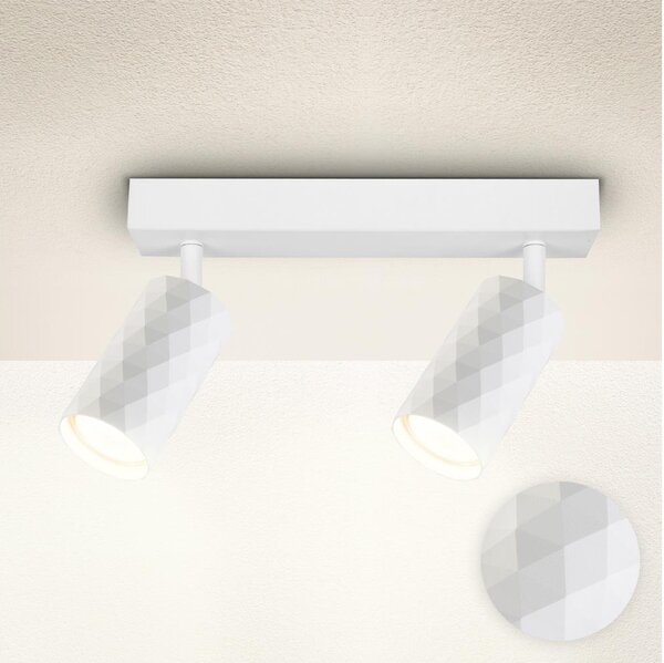 Brilagi - Faretto SELE DIAMANT 2xGU10/30W/230V bianco
