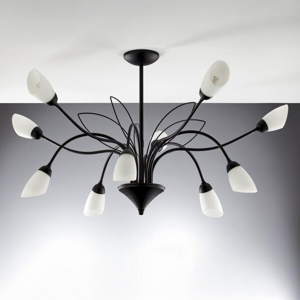 Jupiter 2056 - Lampadario a stelo GLORIOSA 10xG9/14W/230V nero