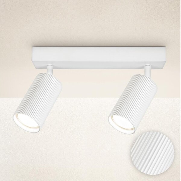 Brilagi - Faretto orientabile SELE MODERN 2xGU10/30W/230V bianco