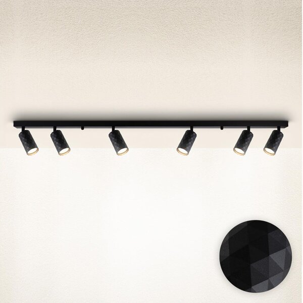 Brilagi - Plafoniera con 6 faretti SELE DIAMANT 6xGU10/30W/230V nero