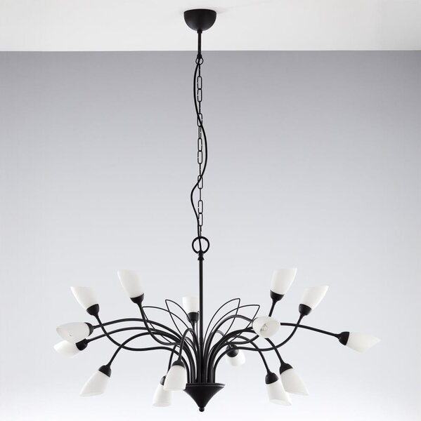 Jupiter 2057 - Lampadario a catena GLORIOSA 15xG9/14W/230V nero