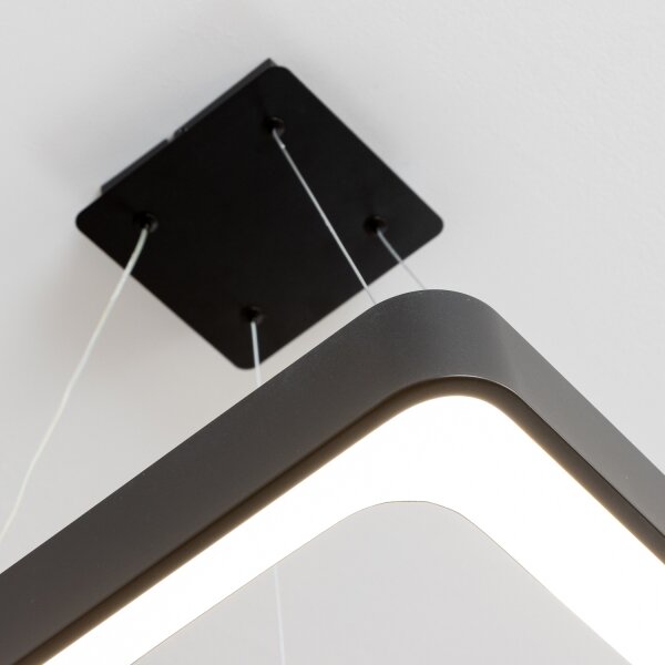 Brilagi - Lampada LED dimmerabile sospesa a cavo FALCON II LED/80W/230V 40x40 cm nero + telecomando