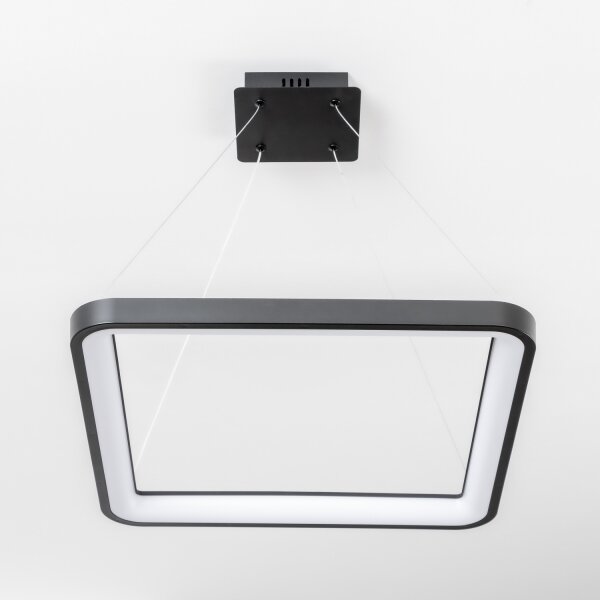 Brilagi - Lampadario LED dimmerabile a sospensione con cavo FALCON SLIM LED/50W/230V 50x50 cm nero + telecomando