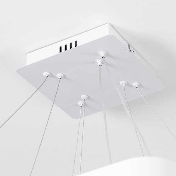 Brilagi - Lampadario LED dimmerabile su cavo FALCON SLIM LED/78W/230V 50x50 cm bianco + telecomando