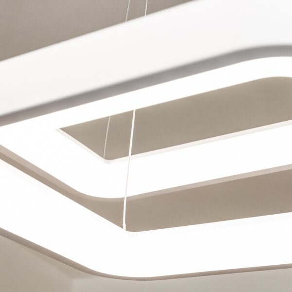 Brilagi - Lampadario LED dimmerabile su cavo FALCON SLIM LED/78W/230V 50x50 cm bianco + telecomando