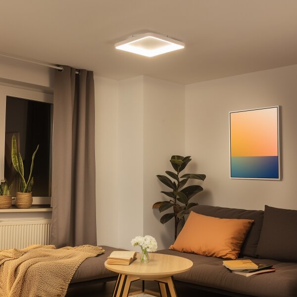 Brilagi - Plafoniera LED dimmerabile FALCON SLIM LED/50W/230V 50x50 cm bianca + telecomando
