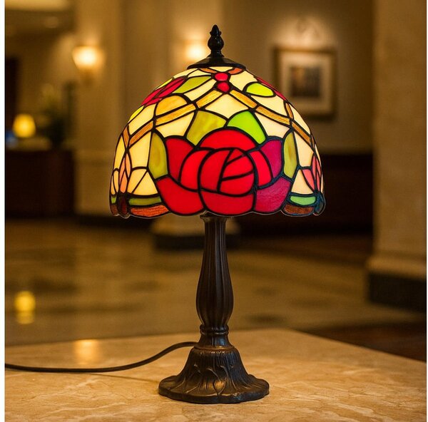Brilagi - Lampada da tavolo Tiffany in vetro colorato GARLAN 1xE14/40W/230V