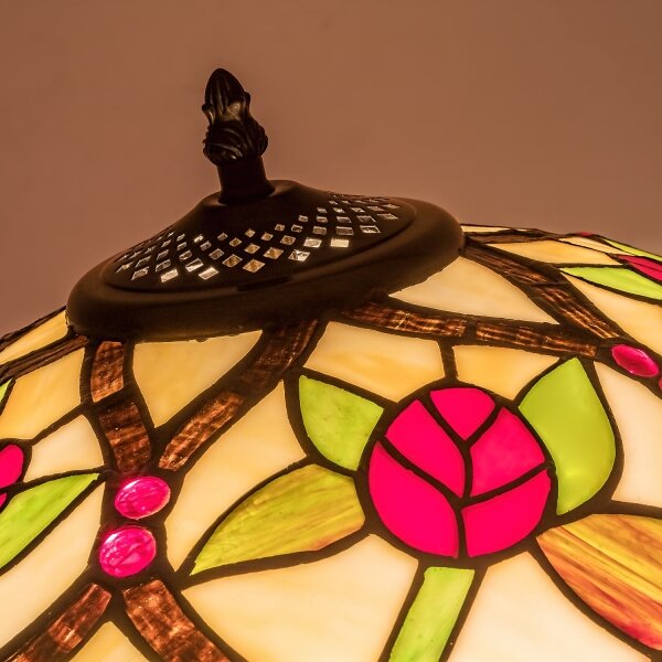Brilagi - lampada da terra in stile Tiffany GARLAN 2xE27/60W/230V