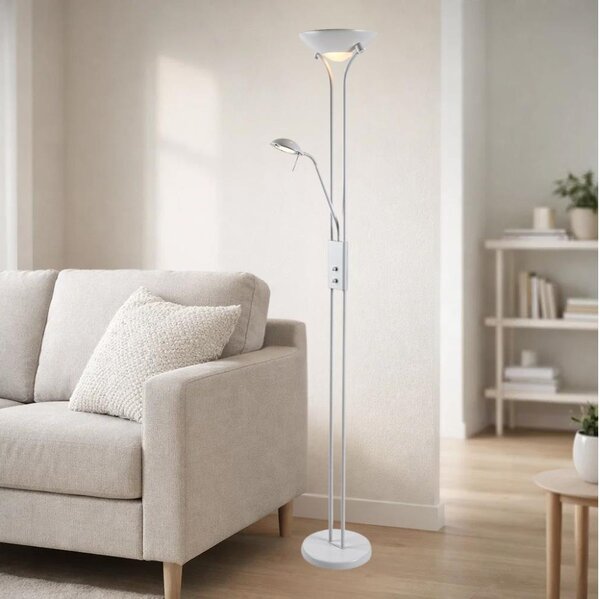 Brilagi - Lampada da terra dimmerabile SCARLETT 1xR7s/230W/230V + 1xG9/40W bianca