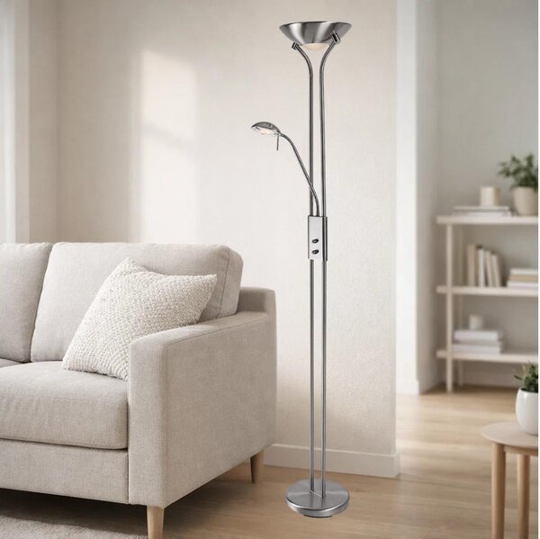 Brilagi - Lampada da terra dimmerabile SCARLETT 1xR7s/230W/230V+1xG9/40W cromo opaco