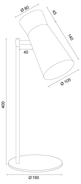 Argon 8874 - Lampada da tavolo LORD 1xE14/7W/230V dorata