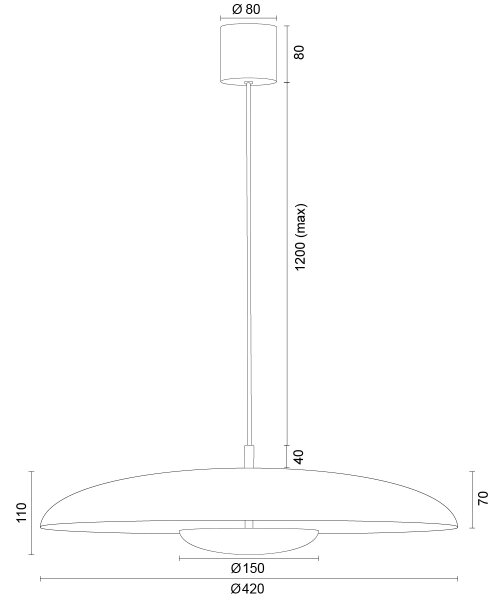 Argon 8870 - Lampada a sospensione con cavo BOLTON LED/12,5W/230V 3000K terracotta