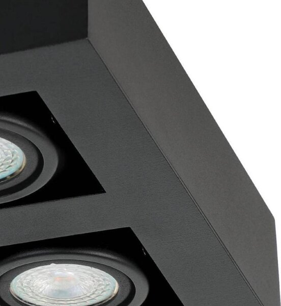 Eglo 31065 - Faretto LED MENDOZA 4xLED/4,7W/230V 3000K nero