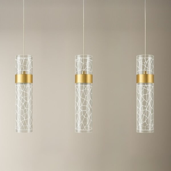 Lampadario LED su cavo LAGOS LED/24W/230V dorato