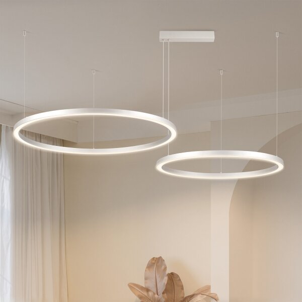 Brilagi - Lampadario LED dimmerabile su cavi PORTOFINO LED/98W/230V argento + telecomando