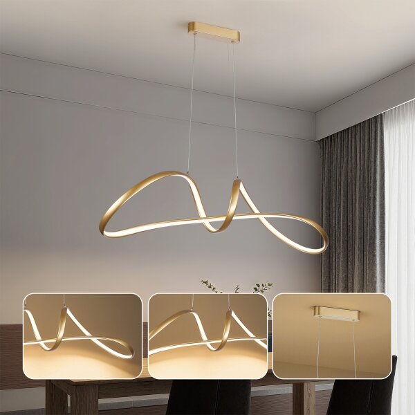 Brilagi-LED Lampadario dimmerabile su cavo TWISTER LED/60W/230V 3000-6000K oro + telecomando
