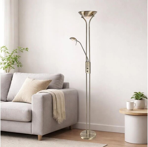 Brilagi - Lampada da terra dimmerabile SCARLETT 1xR7s/230W/230V + 1xG9/40W, finitura bronzata