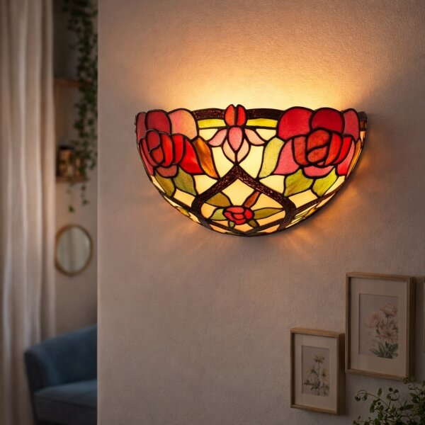 Brilagi - Applique da parete in vetro Tiffany GARLAN 1xE14/40W/230V