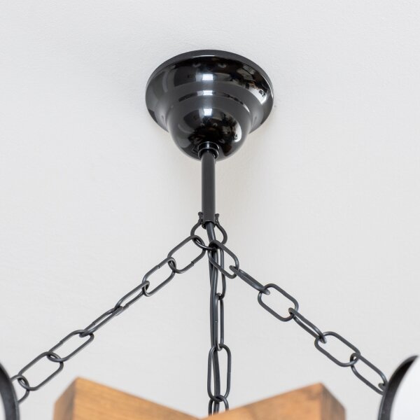Brilagi - Lampadario a sospensione con catena QUEEN 6xE14/40W/230V faggio