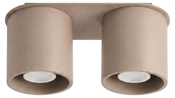 Plafoniera ORBIS 2 taupe 2xGU10 10W alluminio 12x10x26cm Sollux Lighting