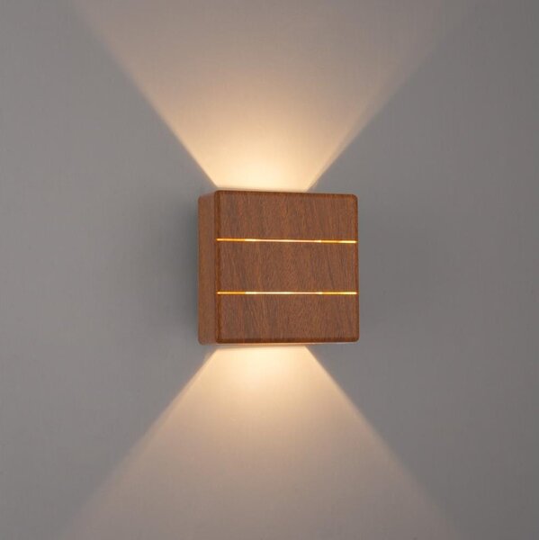 Immax 08523L - Applique da esterno LED LUXLINE 6W/230V 3000K IP54 noce