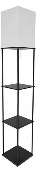 Lampada da terra con mensole 1xE27/40W/230V nero/bianco