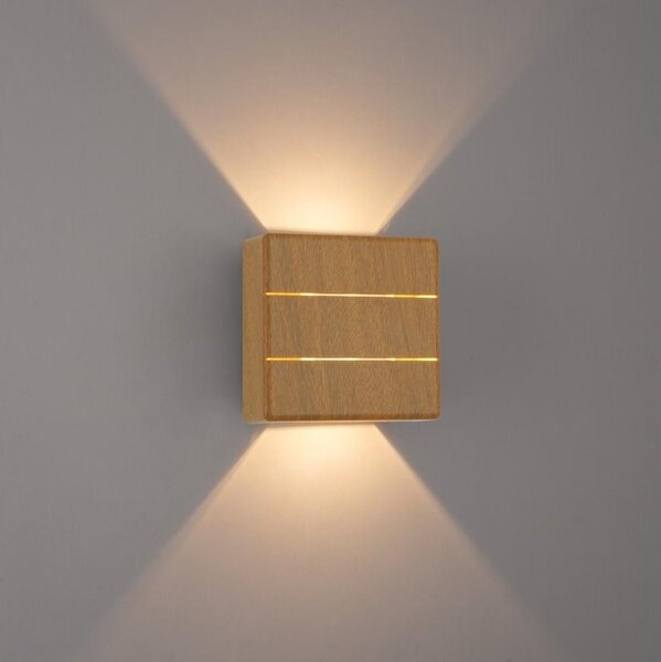 Immax 08522L - Lampada da parete per esterni LUXLINE LED/6W/230V 3000K IP54 rovere