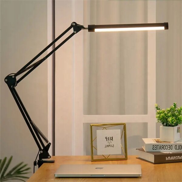 Lampada da tavolo LED dimmerabile con clip LED/10W/5V 3000/4000/6000K nera