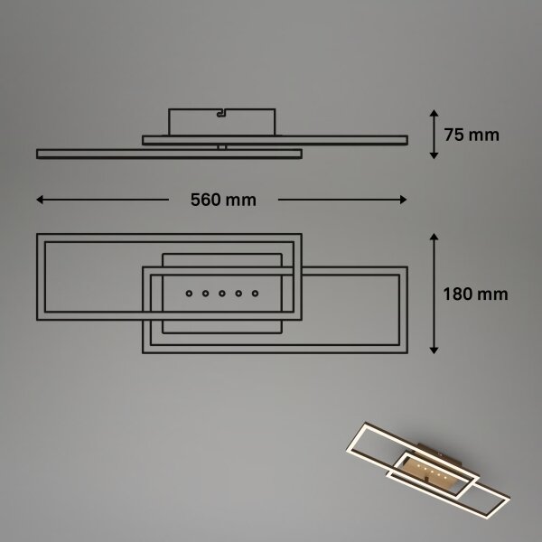 Brilo - Plafoniera dimmerabile LED/30W/230V 3000K marrone