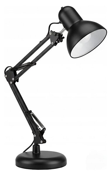 Lampada da tavolo con clip 2 in 1, 1xE27/60W/230V, nera