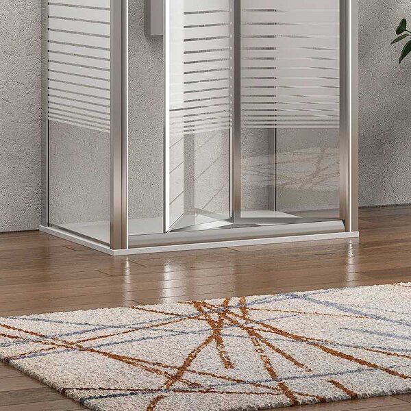 Kamalu box doccia 3 lati 70x85x70 a libro vetro serigrafato altezza 180h| km4000s
