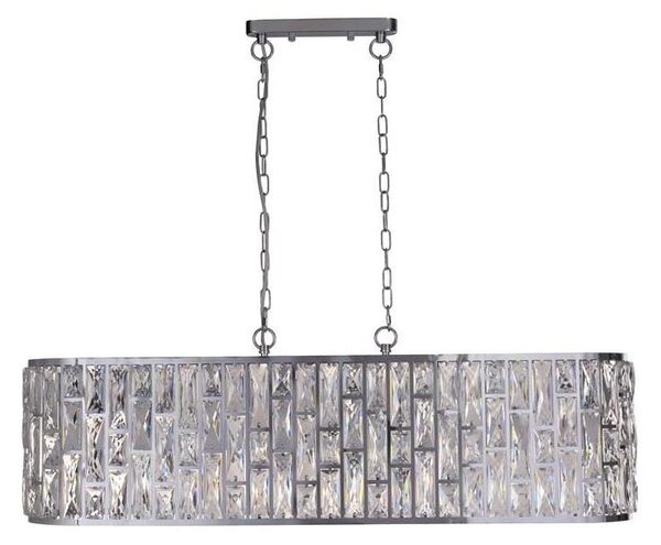 Searchlight 65818-8CC - Lampadario a catena BIJOU 8xE14/40W/230V
