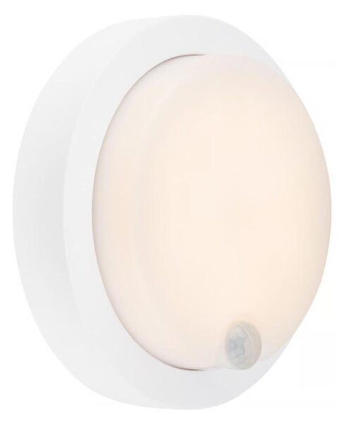 Brilo - lampada da parete ricaricabile per esterni con sensore, LED 4W/5V, batteria 4400 mAh, IP44, bianca