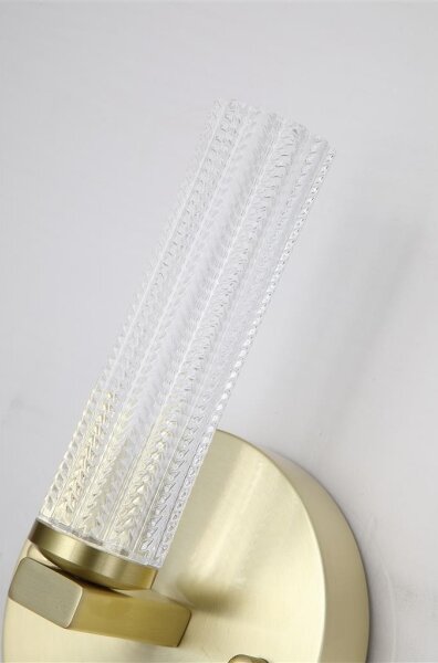 Searchlight 10371SB - Applique da parete per bagno LED dimmerabile ABERDEEN LED/7W/230V IP44 ottone